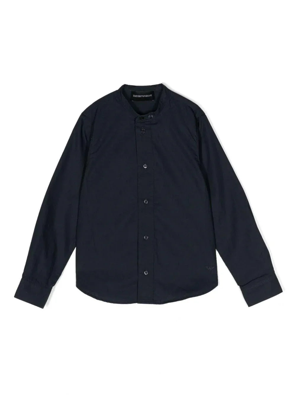 Camicia blu logo ricamo - Preludio Moda