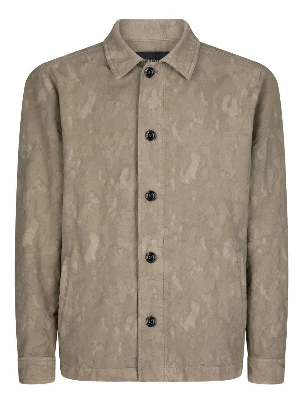 Giacca camicia regular in cotone camouflage UJ960FF0411PTD 718 DONDUP