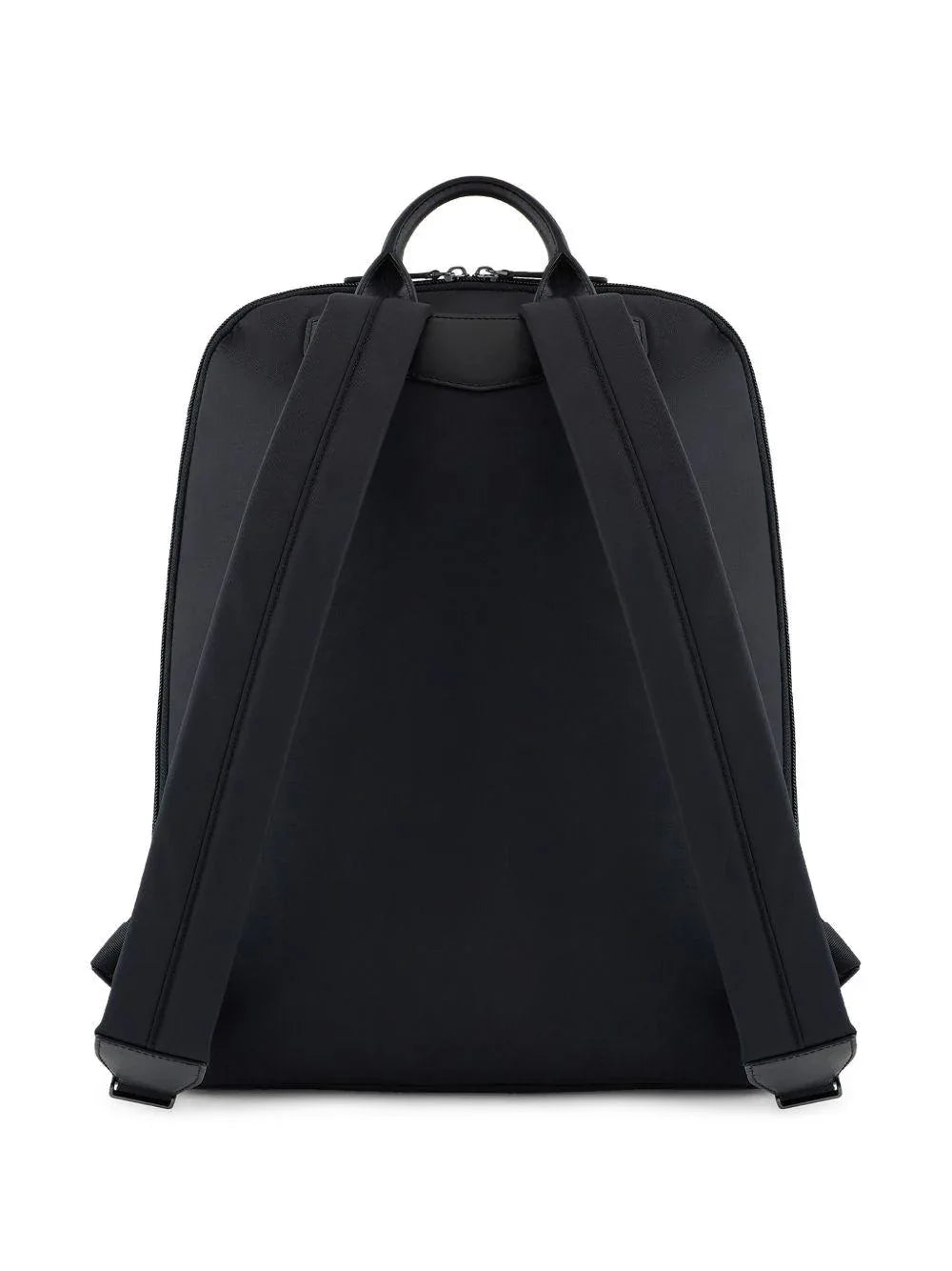 Zaino nero con tasca frontale e chiusura a zip - Preludio Moda