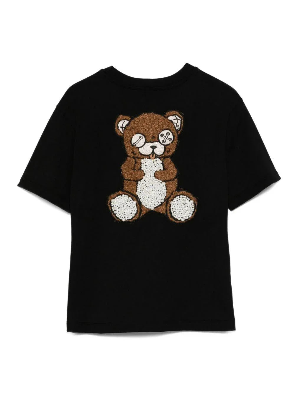 T-shirt a Maniche Corte con Ricamo Teddy Bear - Preludio Moda
