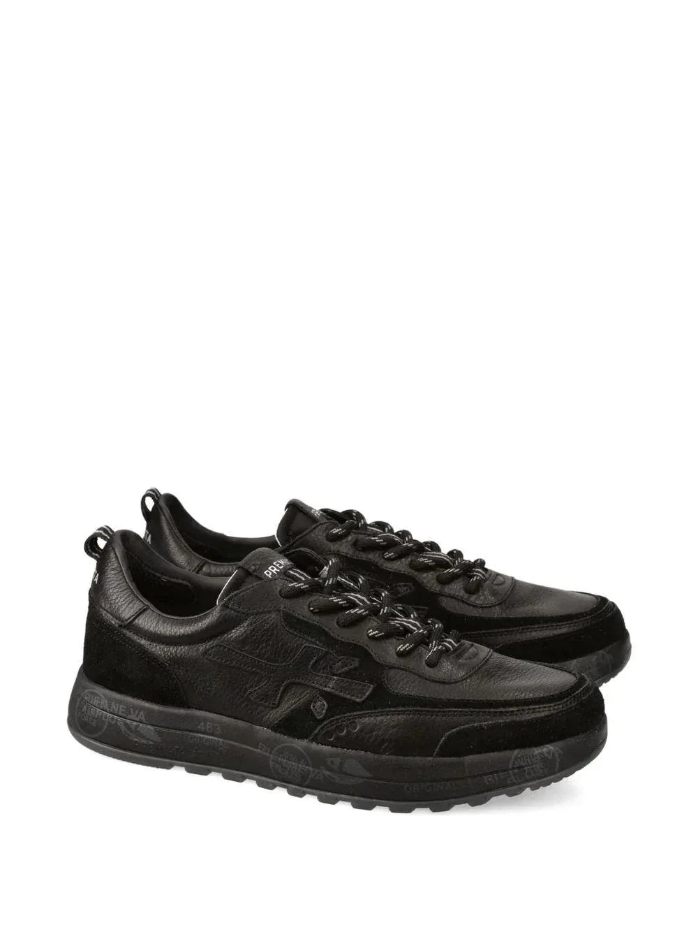 Sneakers Nous in Pelle Nera - Preludio Moda