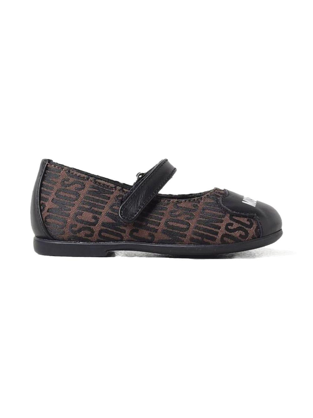 Ballerina marrone logo all-over
