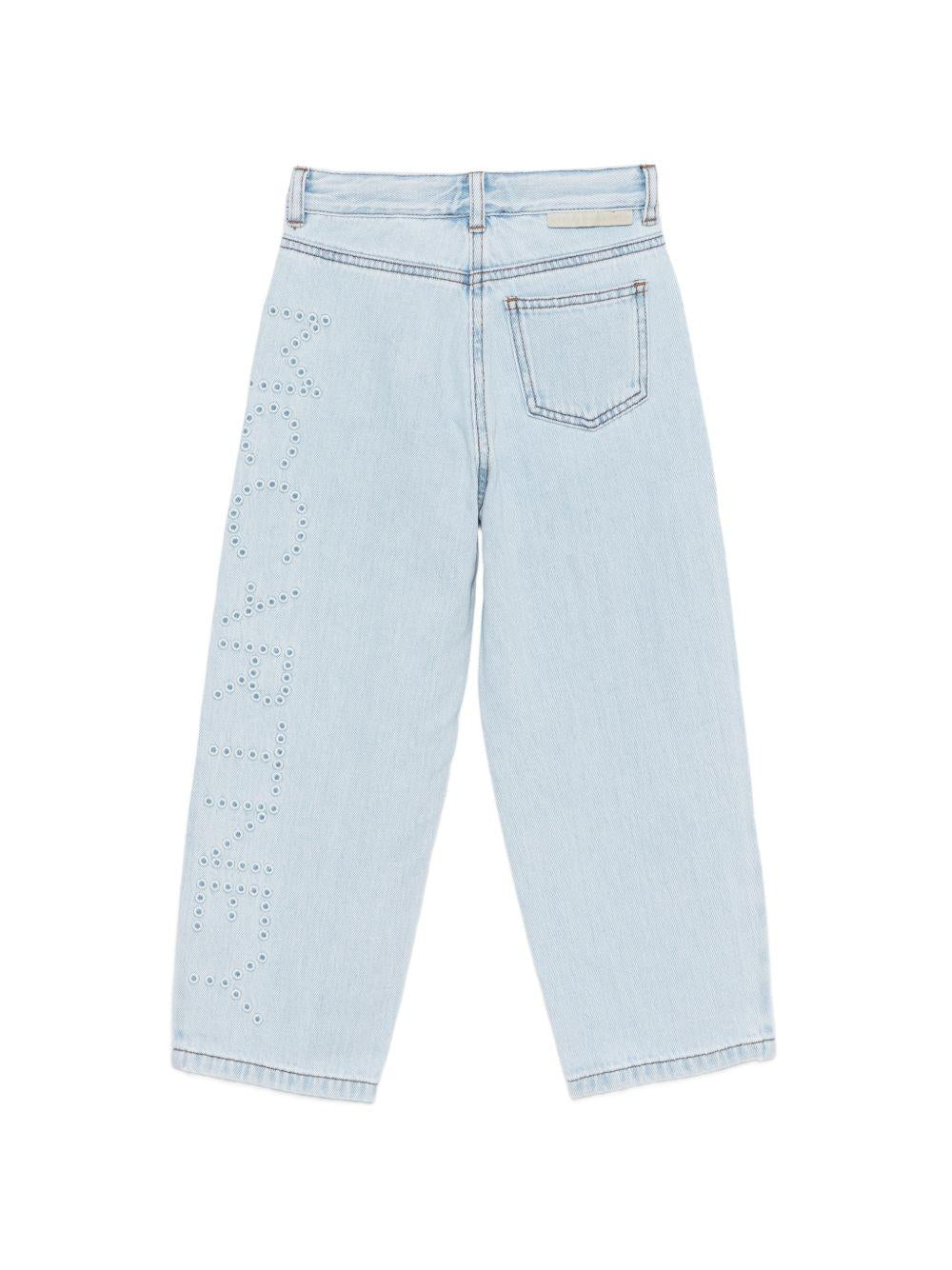 Jeans cropped con borchie applicate TY6C70Z0746 600 STELLA MCCARTNEY KIDS