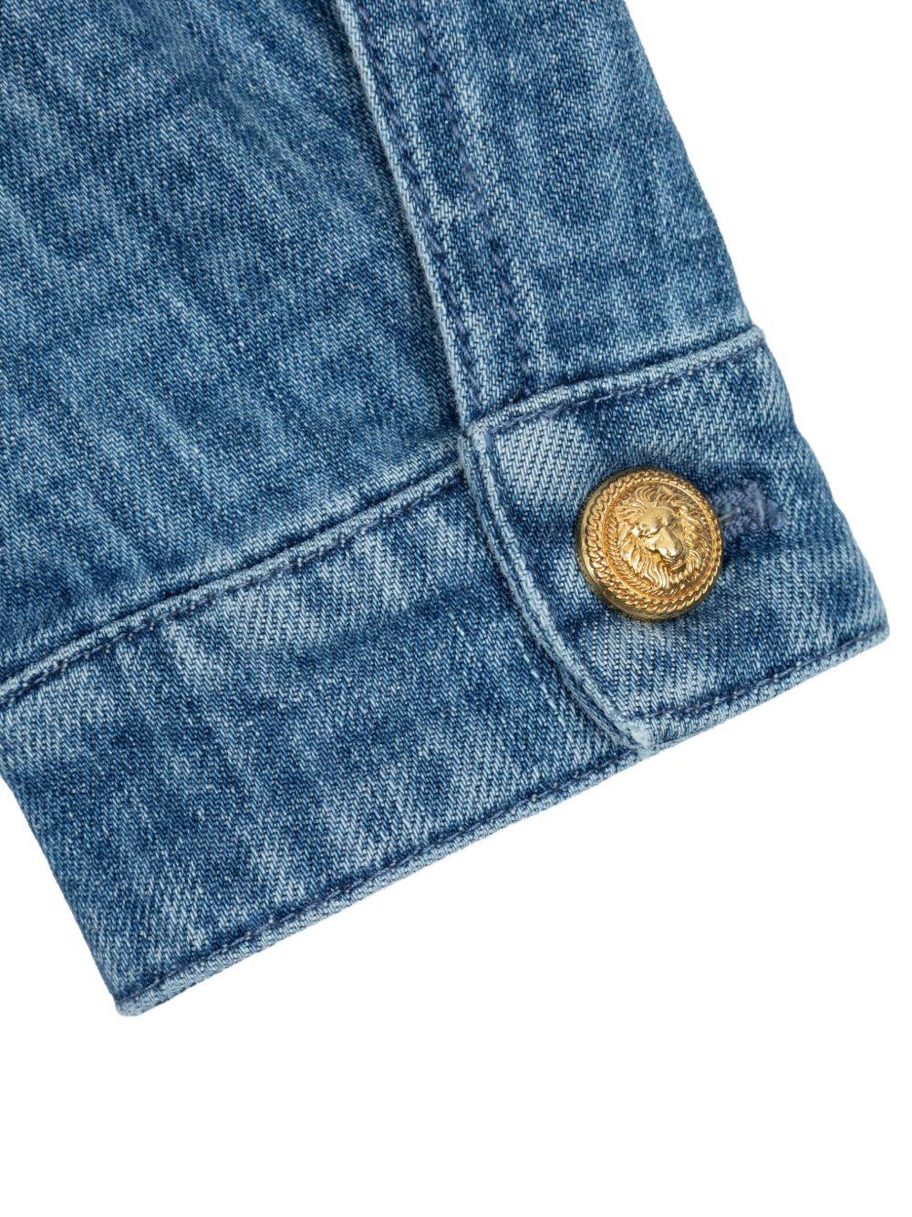 Giacca denim logo monogram all-over