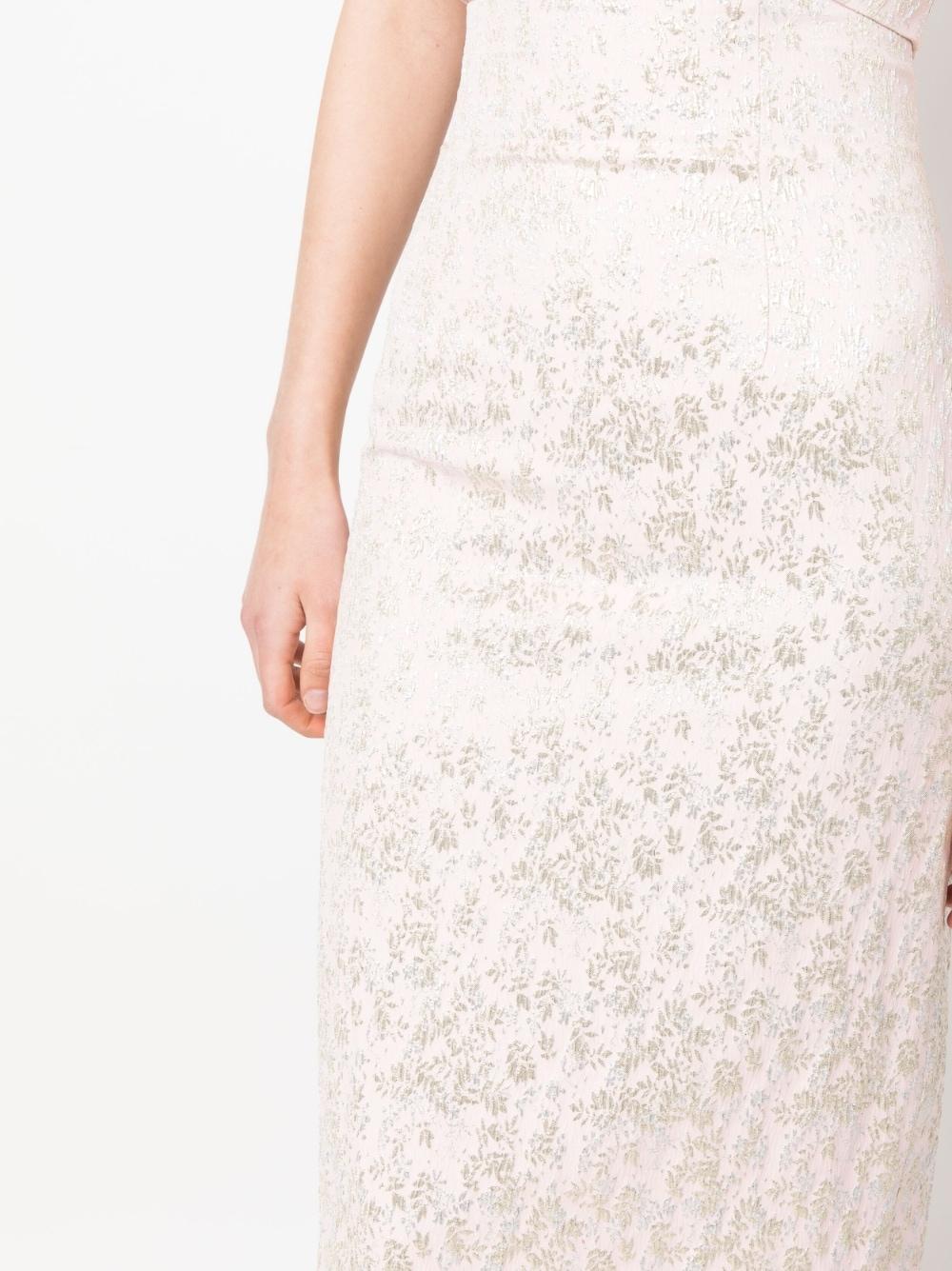 Gonna midi rosa con ricamo satin A0115 2127 ROSA PHILOSOPHY DONNA