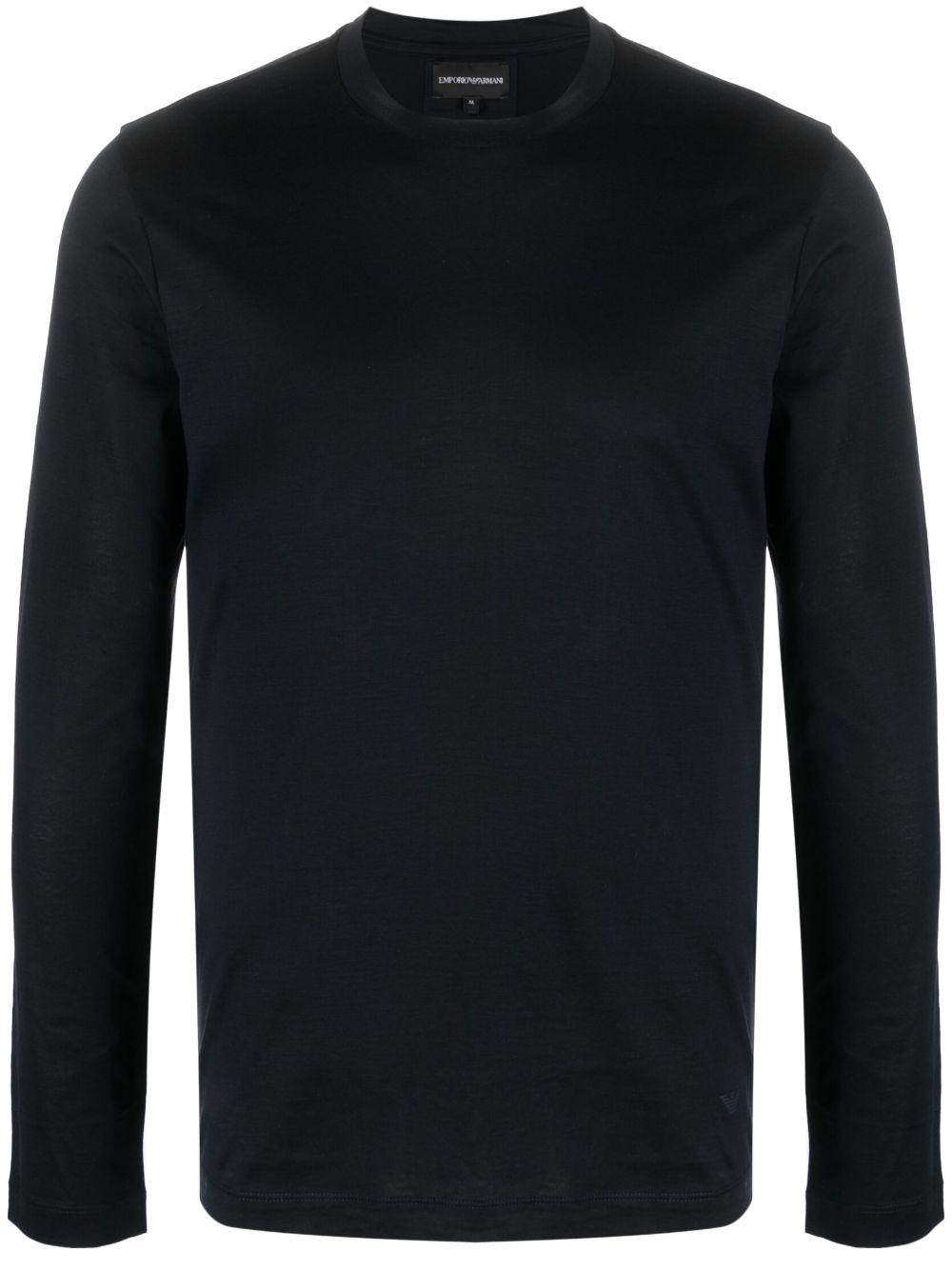 Maglione blu mezzanotte con logo allorlo 8N1TE91JUVZ 0920 EMPORIO ARMANI