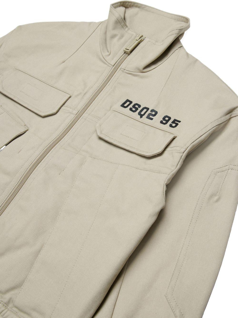 Bomber con zip e collo alto DQ3237D0AGK DQ717 DSQUARED KIDS