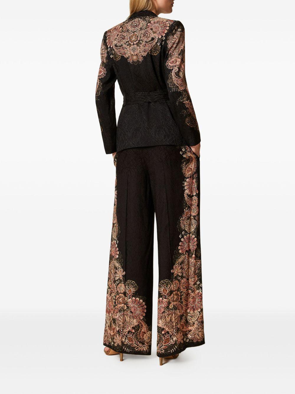 Pantaloni Neri con Stampa Paisley 252TP2041 12742 TWINSET