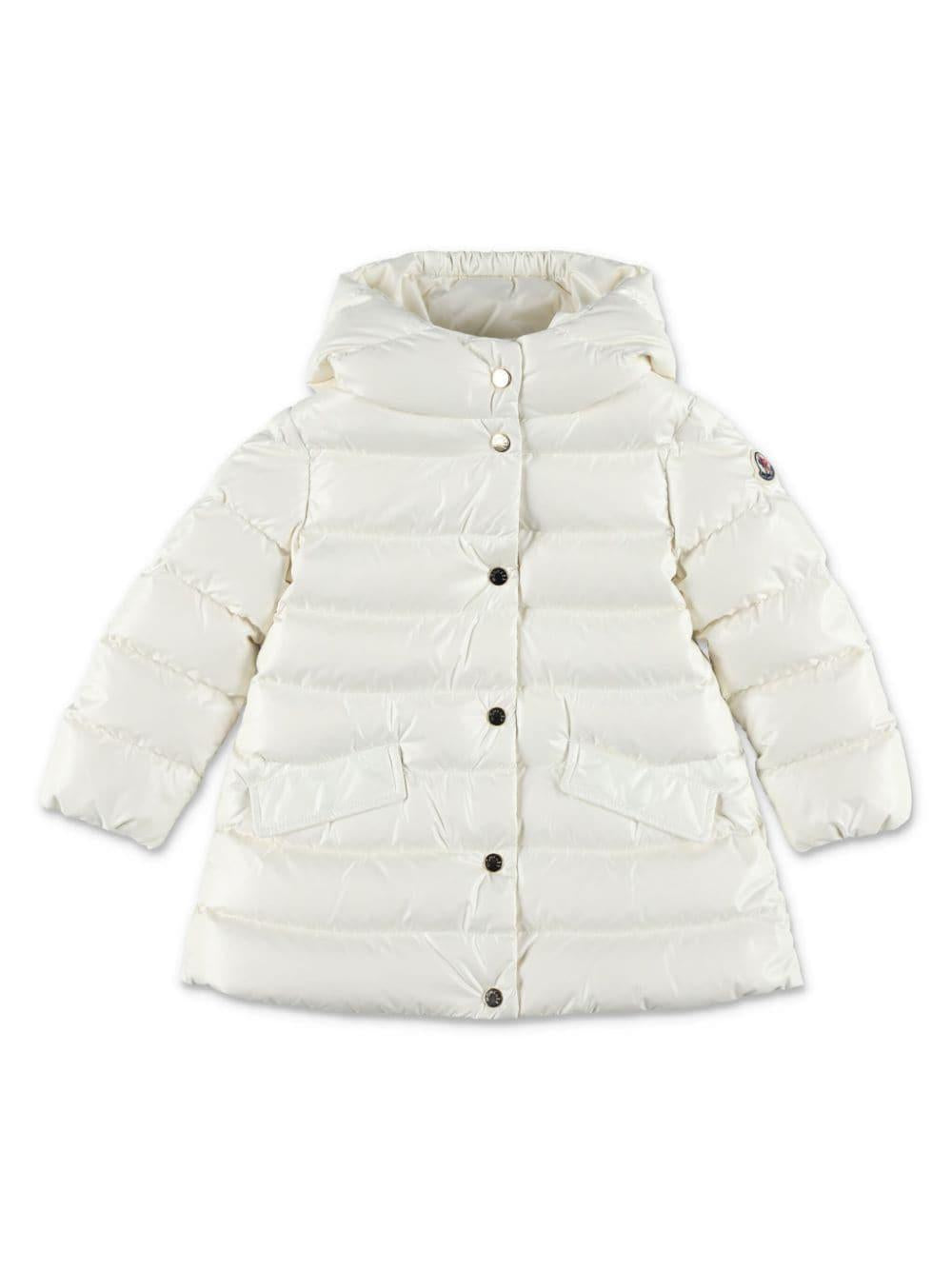 Giubbino lungo Ibida bianco neonata 9511C00002595ZJ 034 MONCLER KIDS