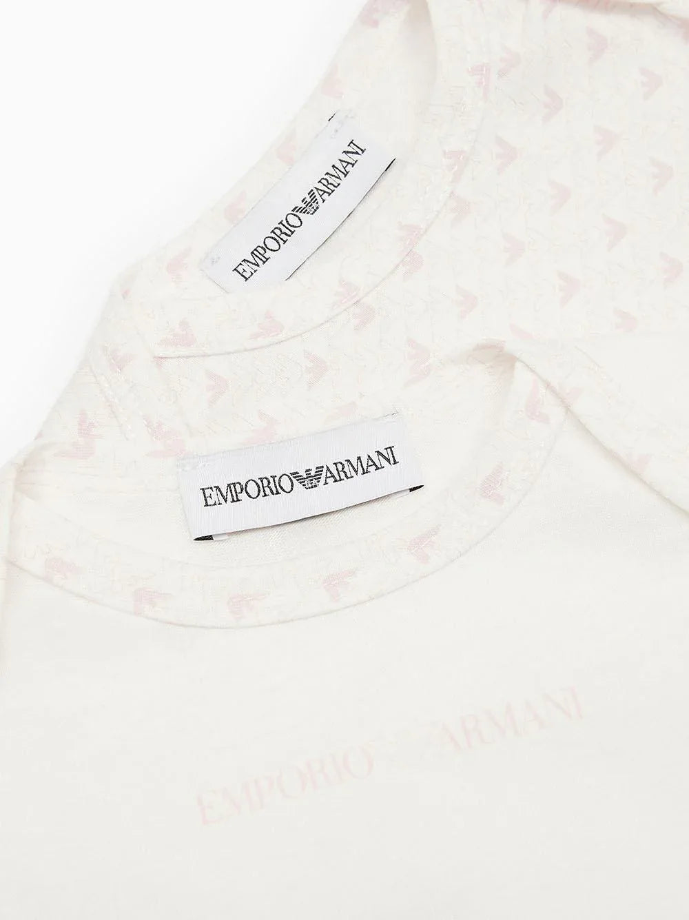 Set body rosa logati neonata (2pz) - Preludio Moda