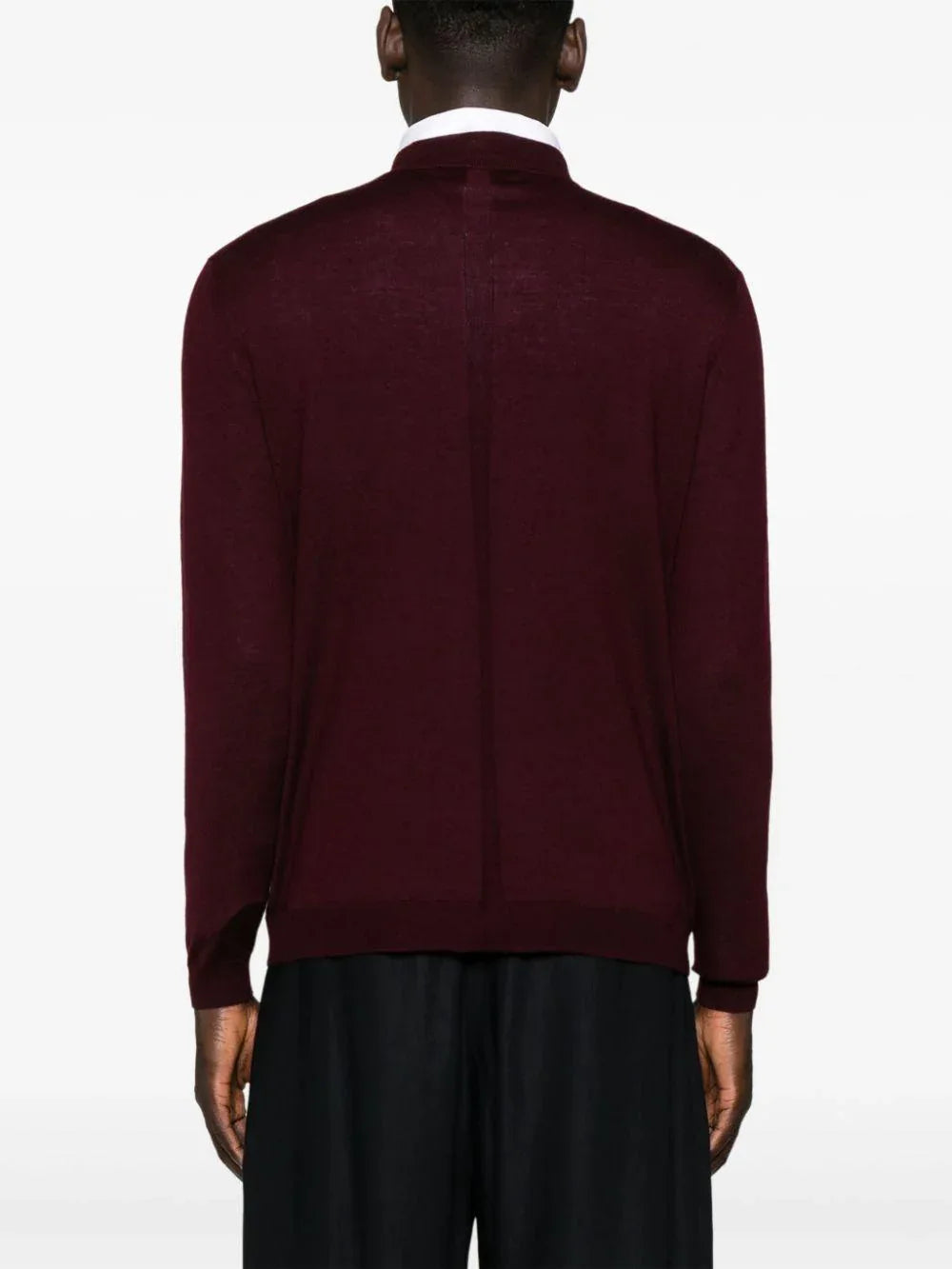 Maglione k139 bordeaux in maglia fine lana - Preludio Moda