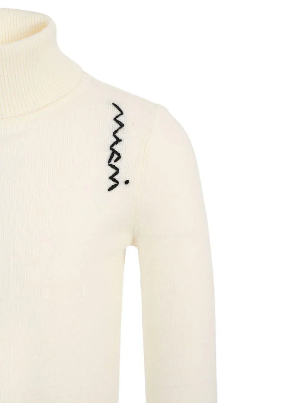 Maglia a collo alto ricamato a zig-zag - Preludio Moda