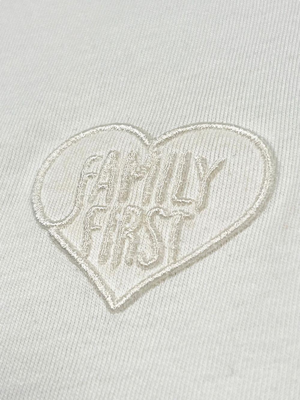 T-shirt bianca mini logo ricamo heart TS2504 WH FAMILY FIRST MILANO