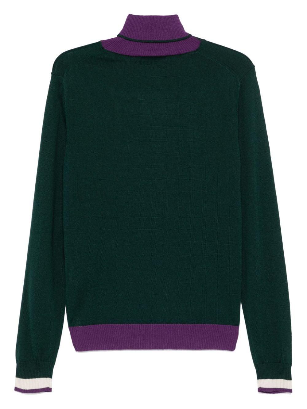 Dolcevita verde/viola lana vergine 3732M541243851 40 MANUEL RITZ
