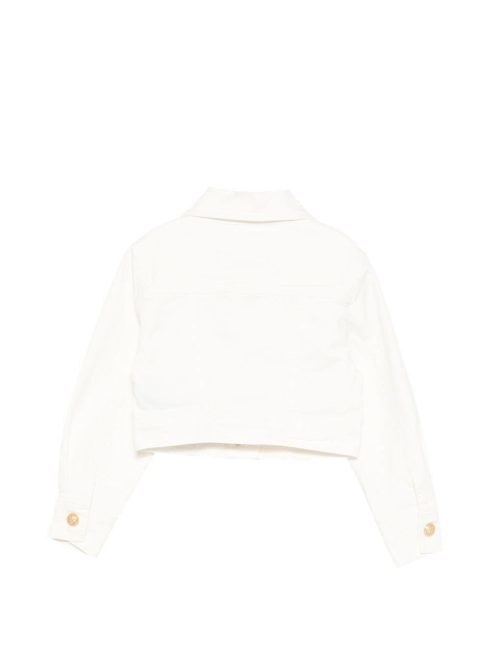 Giacca in denim bianco BY2A07Z3702 100 BALMAIN KIDS