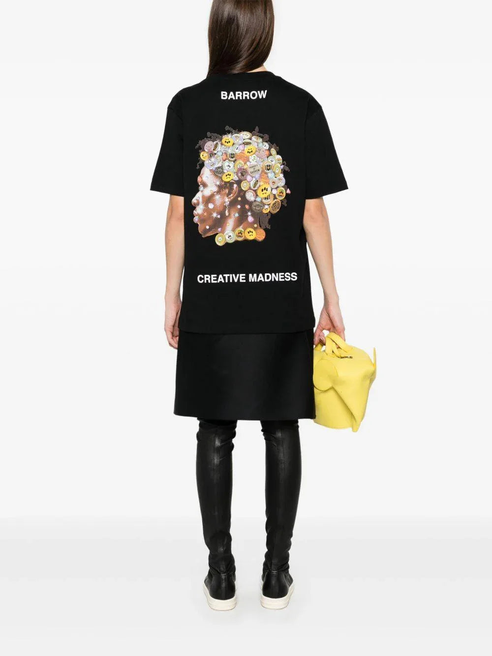 T-shirt nera creative madness barrow - Preludio Moda