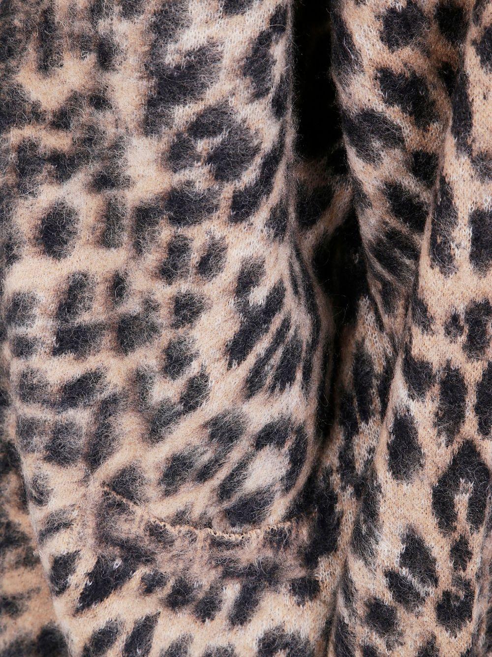 Cardigan Beige con Stampa Leopardata F5LAMACA383 570 LANEUS