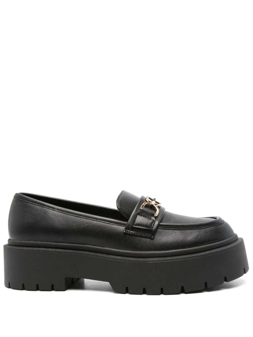 Mocassino nero catena Oval-T - Preludio Moda