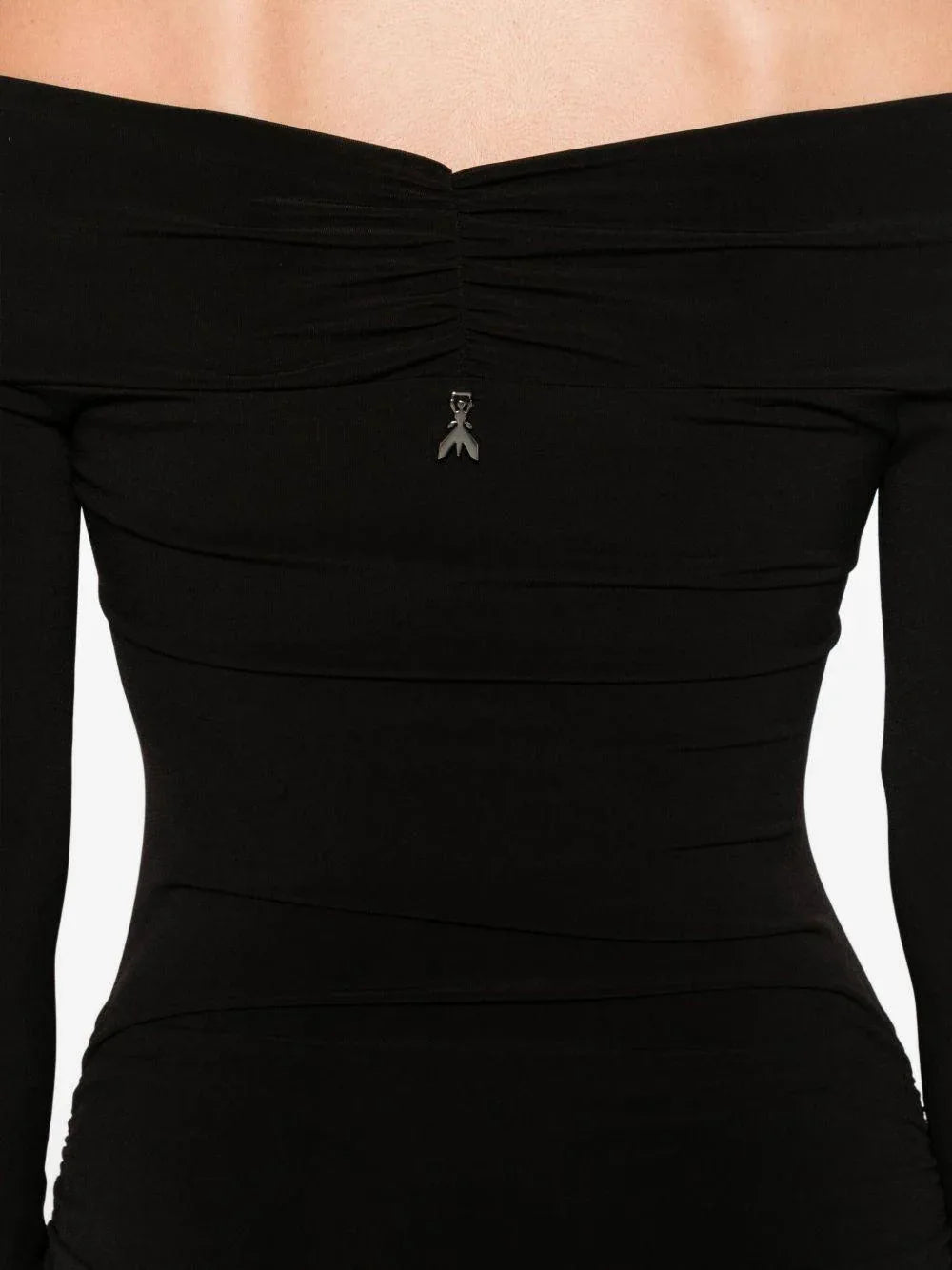 Abito corto nero drappeggiato - Preludio Moda