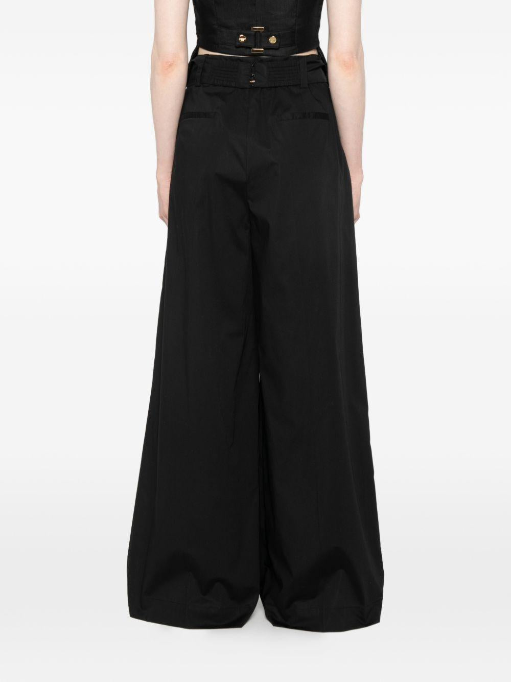Pantaloni palazzo in cotone a gamba larga 261TT2162 00006 TWINSET