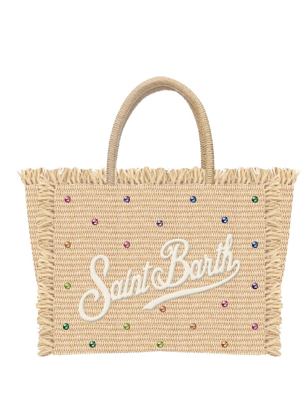 Borsa mare con frange e ricamo logo COL0017 02748L MC2 SAINT BARTH