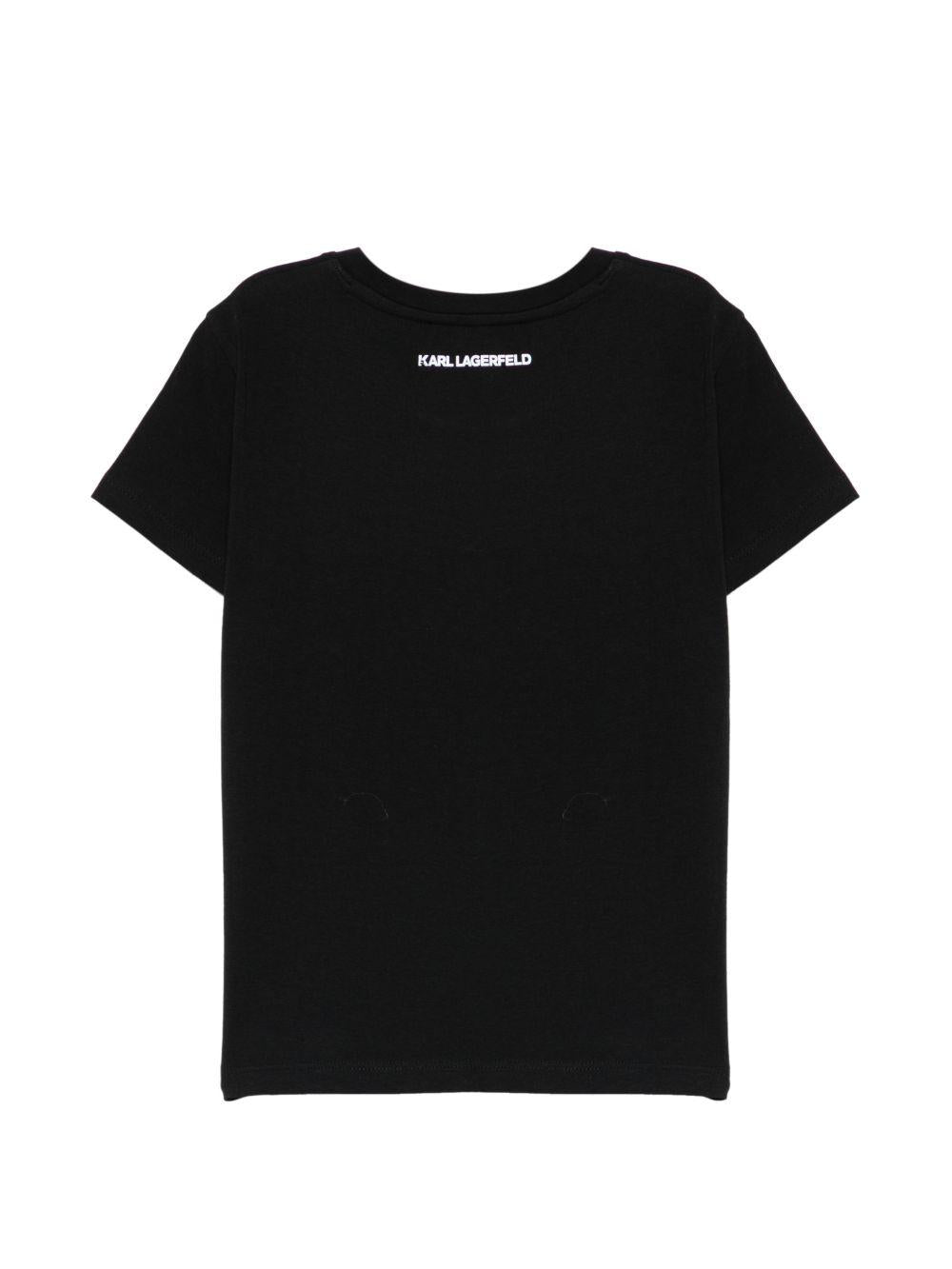 T-shirt con stampa personaggio Z31160 09B KARL LAGERFELD KIDS