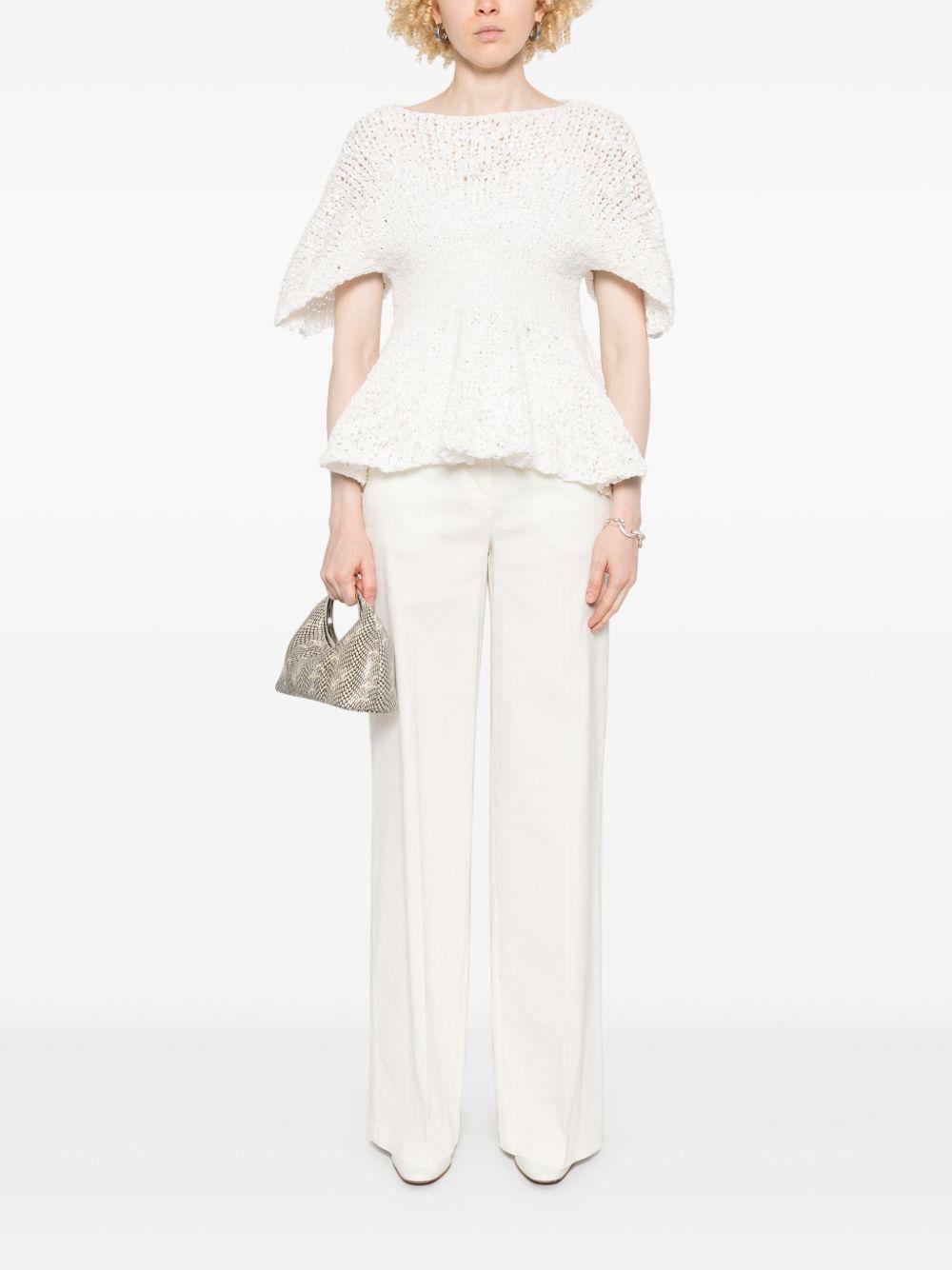 Pantaloni con piega in lino stretch jacopone