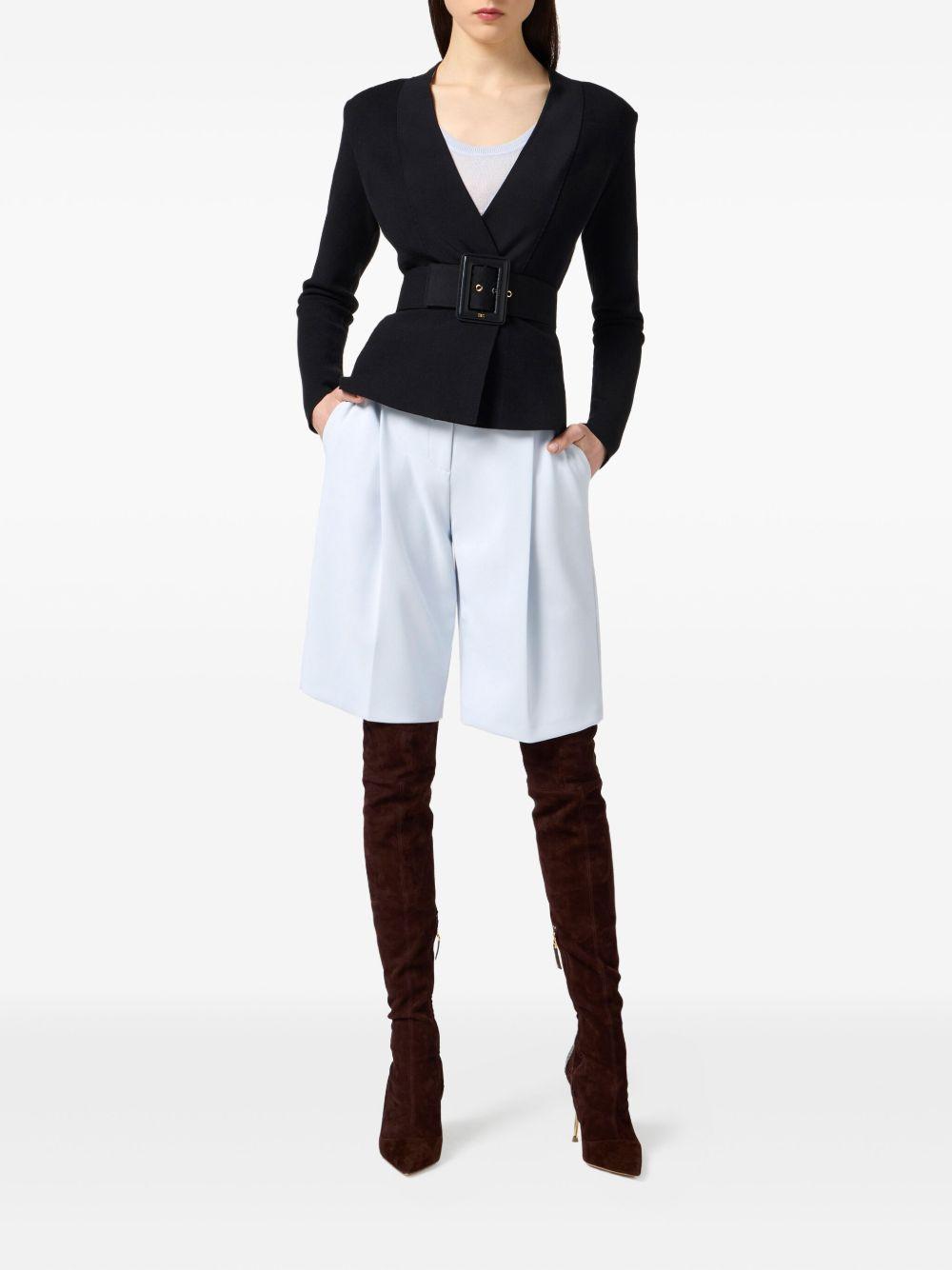 Blazer con Scollo a V e Cintura con Fibbia MK48S57E2 110 ELISABETTA FRANCHI