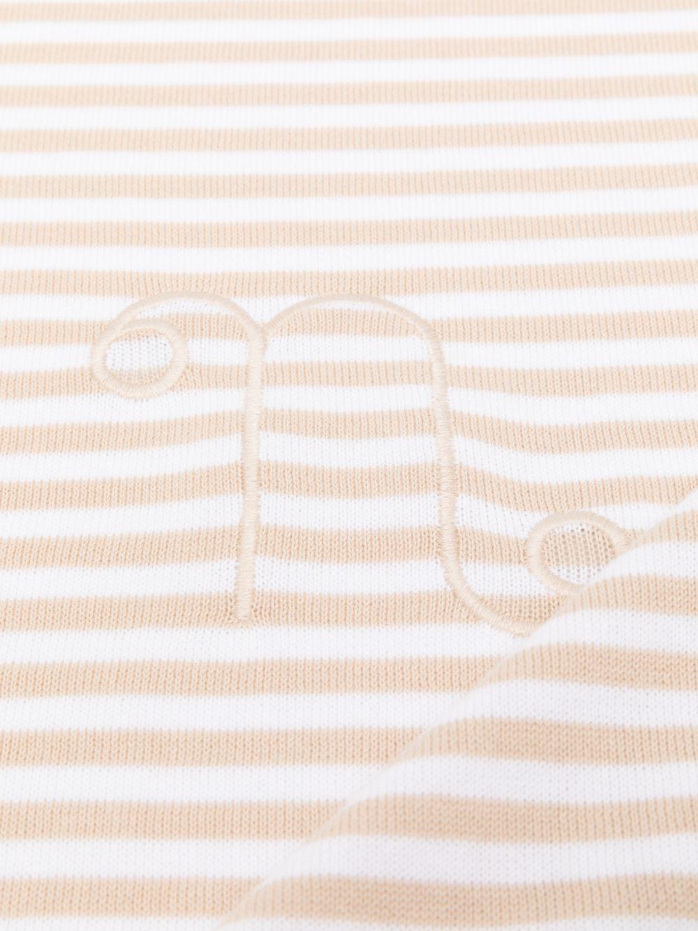 Copertina in cotone organico a righe E26008 BEIGE NANAN KIDS
