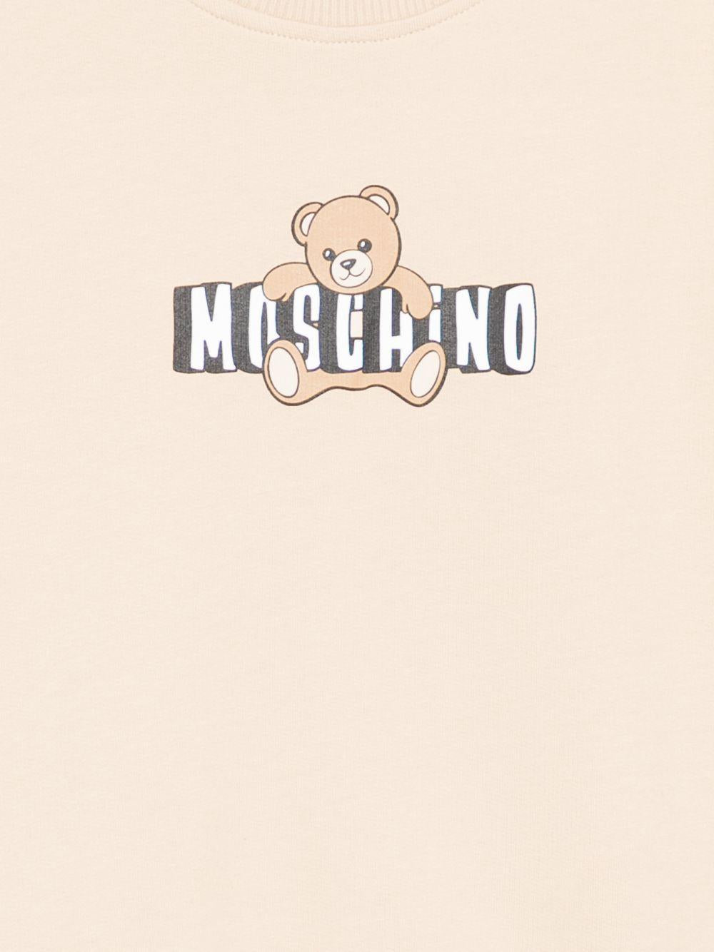 Felpa girocollo con orsetto HUF09ULCA19 20829 MOSCHINO KIDS