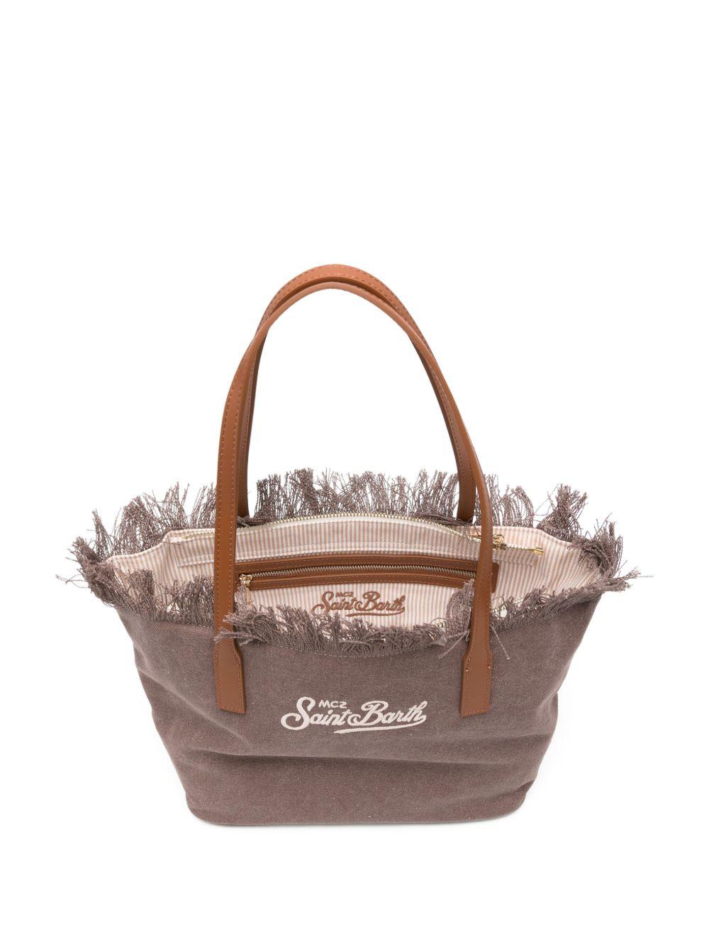 Borsa tote in denim con bordi sfrangiati CBMF001 01742L MC2 SAINT BARTH
