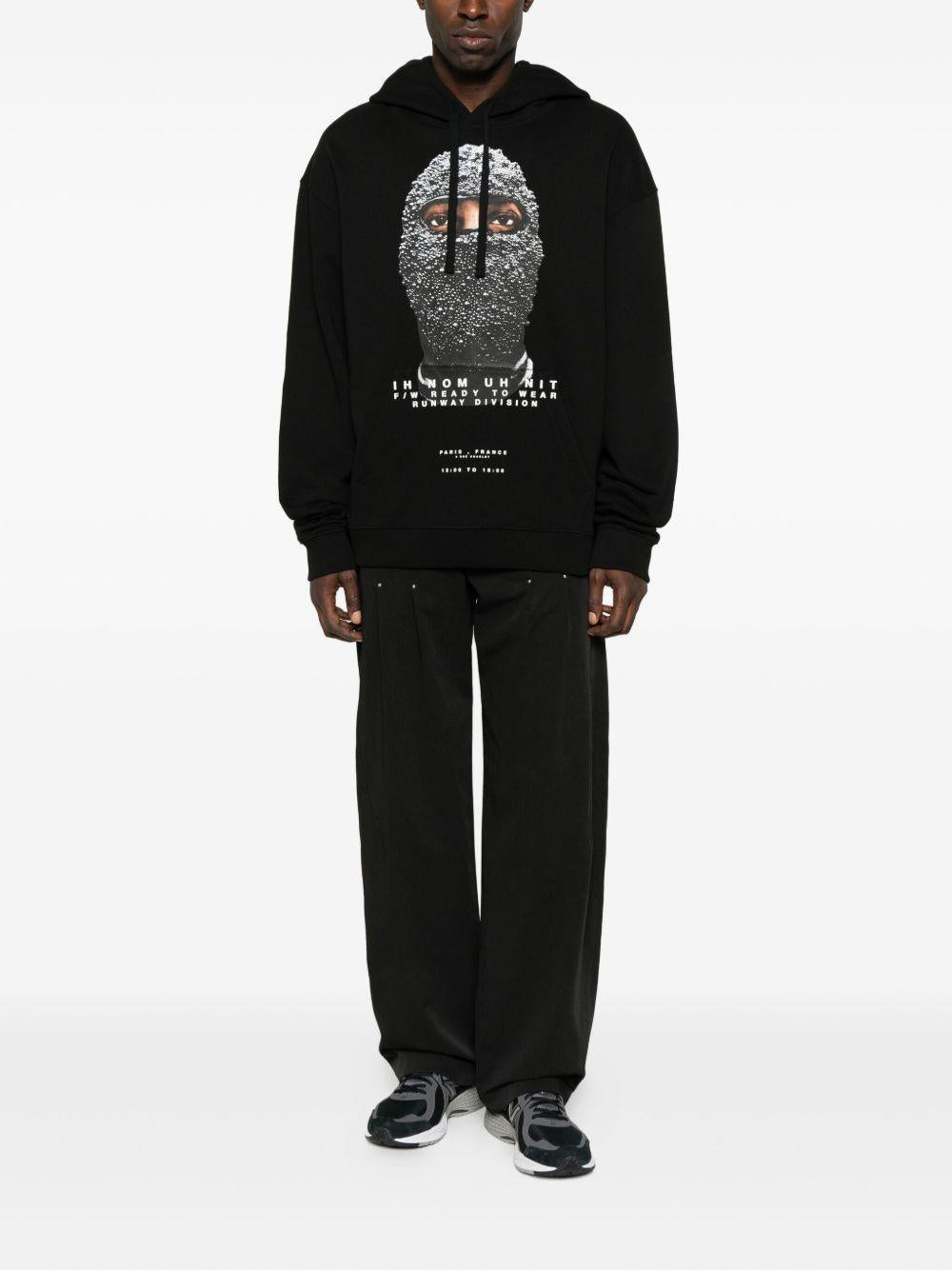 Felpa con Cappuccio e Stampa Grafica<BR/><BR/> NUW25267 009 IH NOM UH NIT