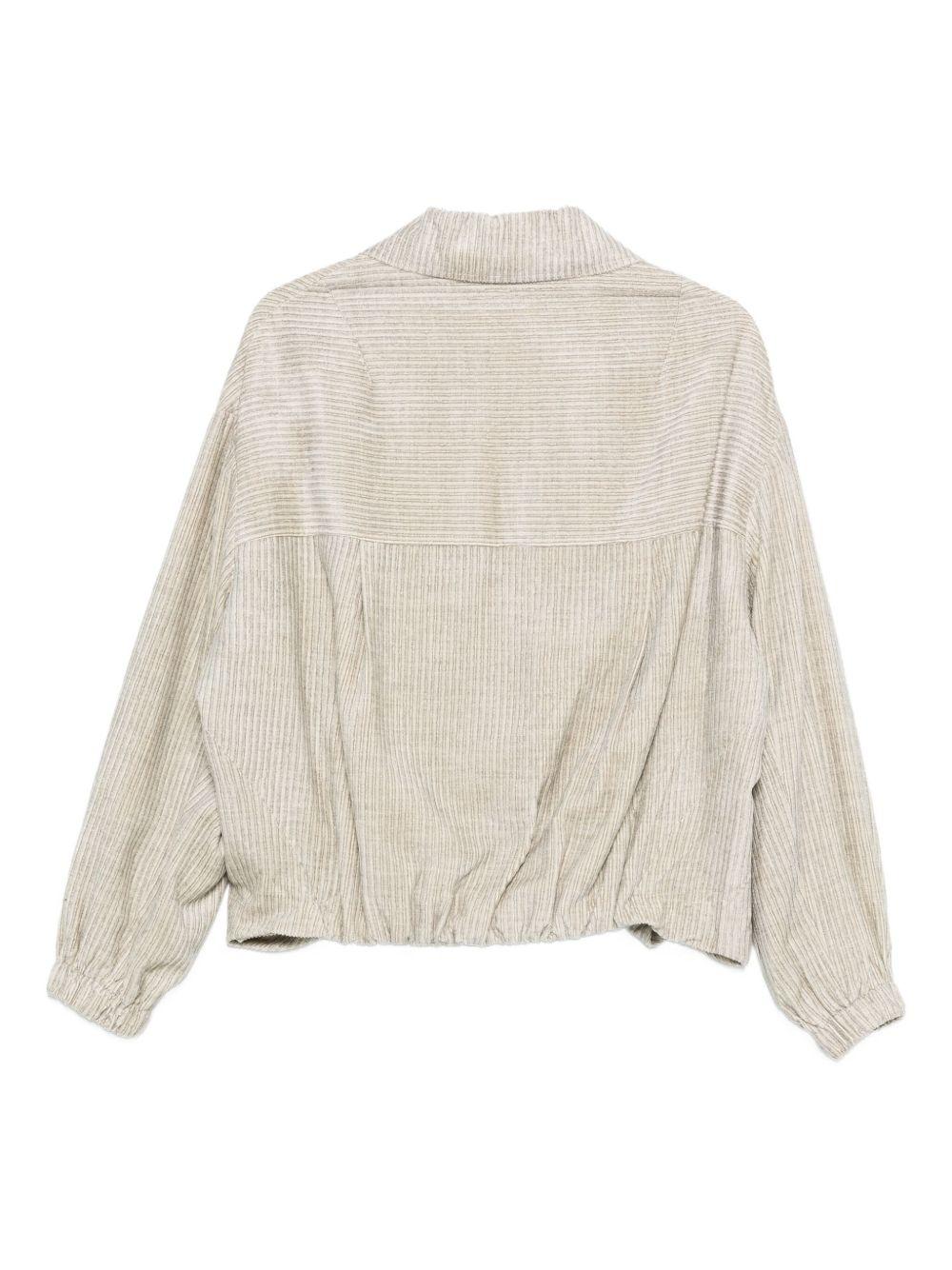Giacca in Velluto a Coste con Zip Perla 165913A5053 GREY ALYSI
