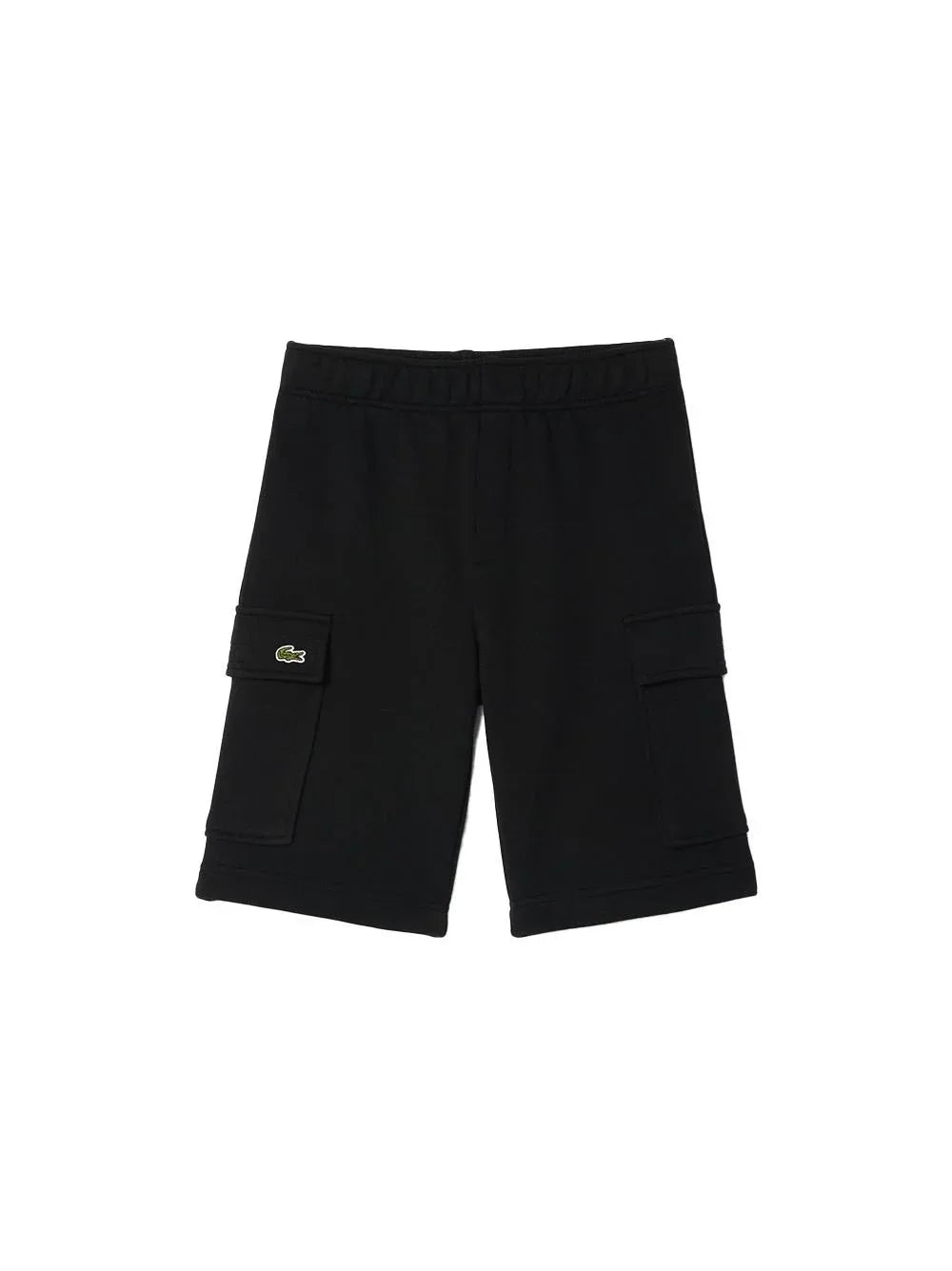 Bermuda cargo nero mini logo ricamo - Preludio Moda