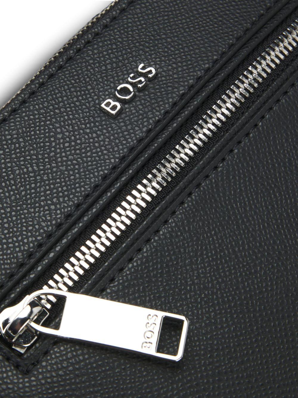 Borsa a tracolla con zip frontale 50558444 001 BOSS