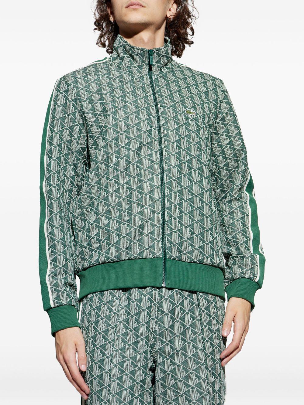 Felpa con zip e stampa geometrica SH1368 D1R LACOSTE