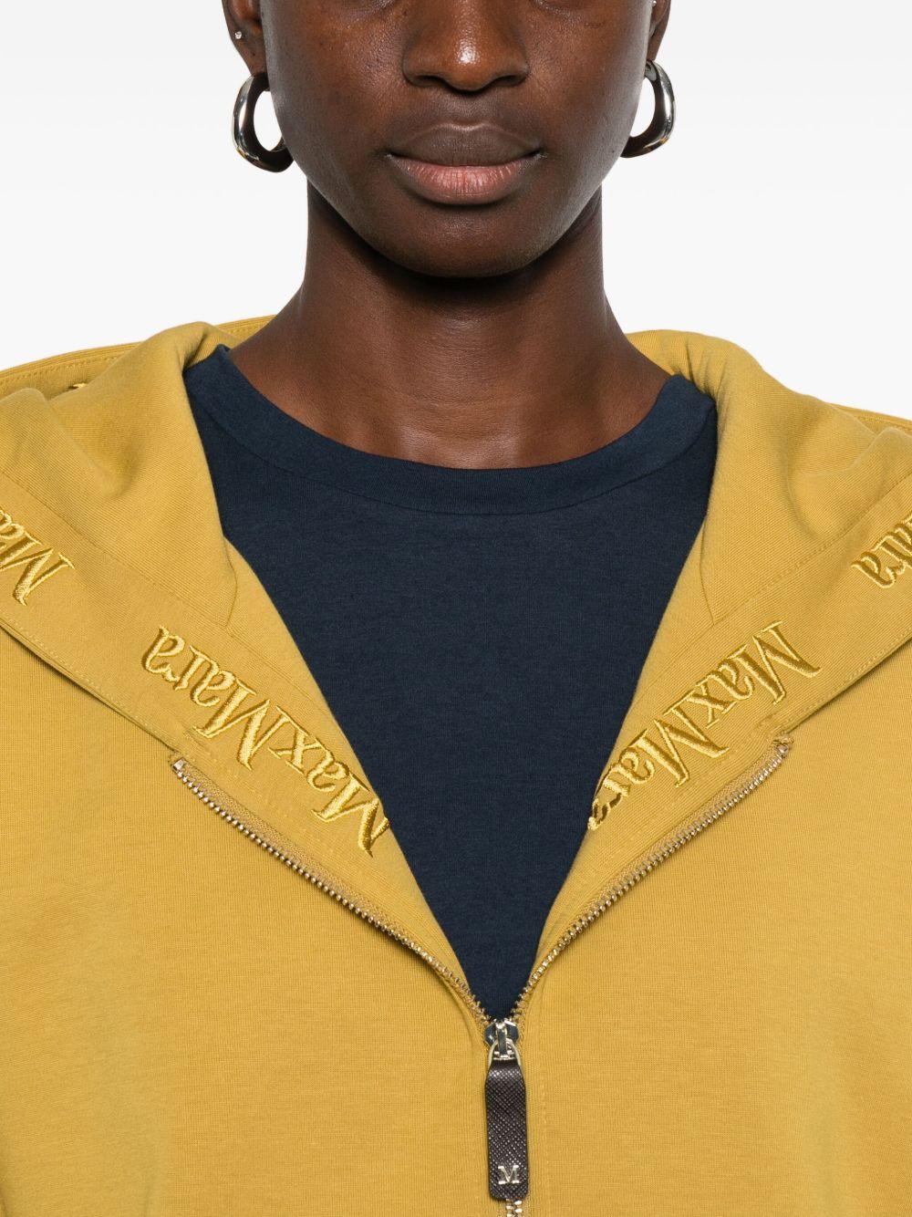 Felpa senape con cappuccio e zip 2529916021600 009 MAX MARA 'S