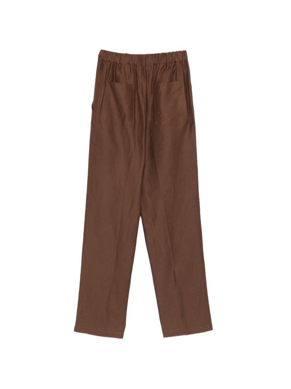 Pantaloni in viscosa e lino con pieghe S6LAMAPA234 920 LANEUS