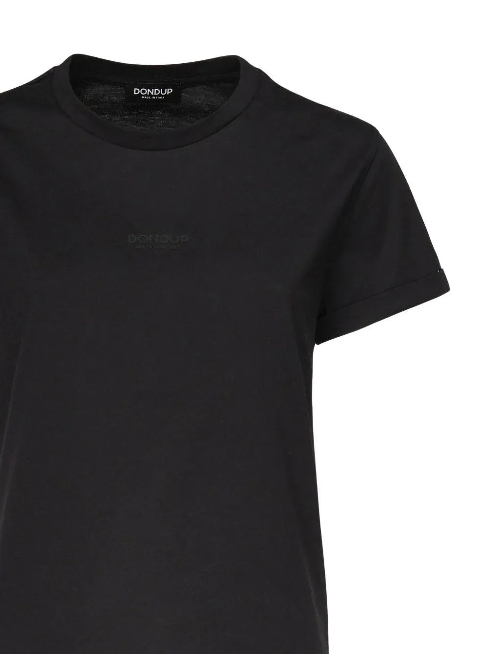 DONDUP T-shirt nera con logo frontale Made in Italy - Preludio Moda