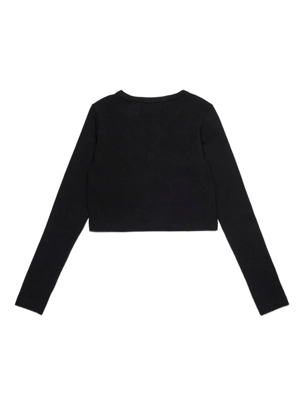 T-shirt a Maniche Lunghe con Applicazione Logo - Preludio Moda