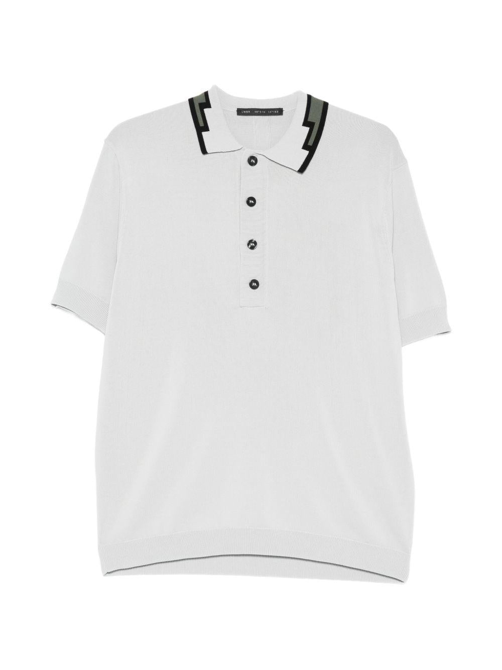 Polo in viscosa riciclata con motivo zigzag LM26005 N049 LOW BRAND
