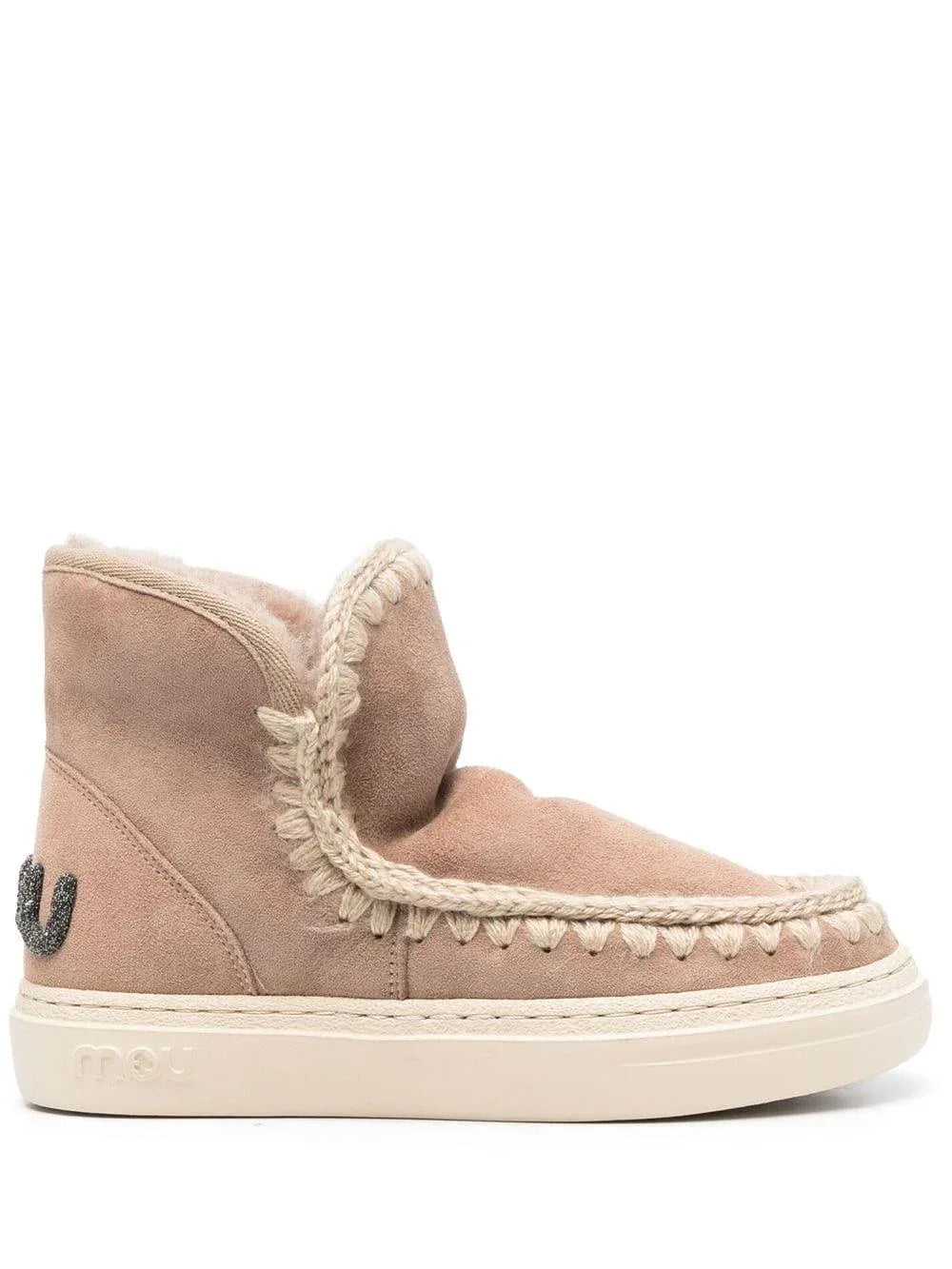 Sneaker Eskimo bold logo glitter cammello - Preludio Moda