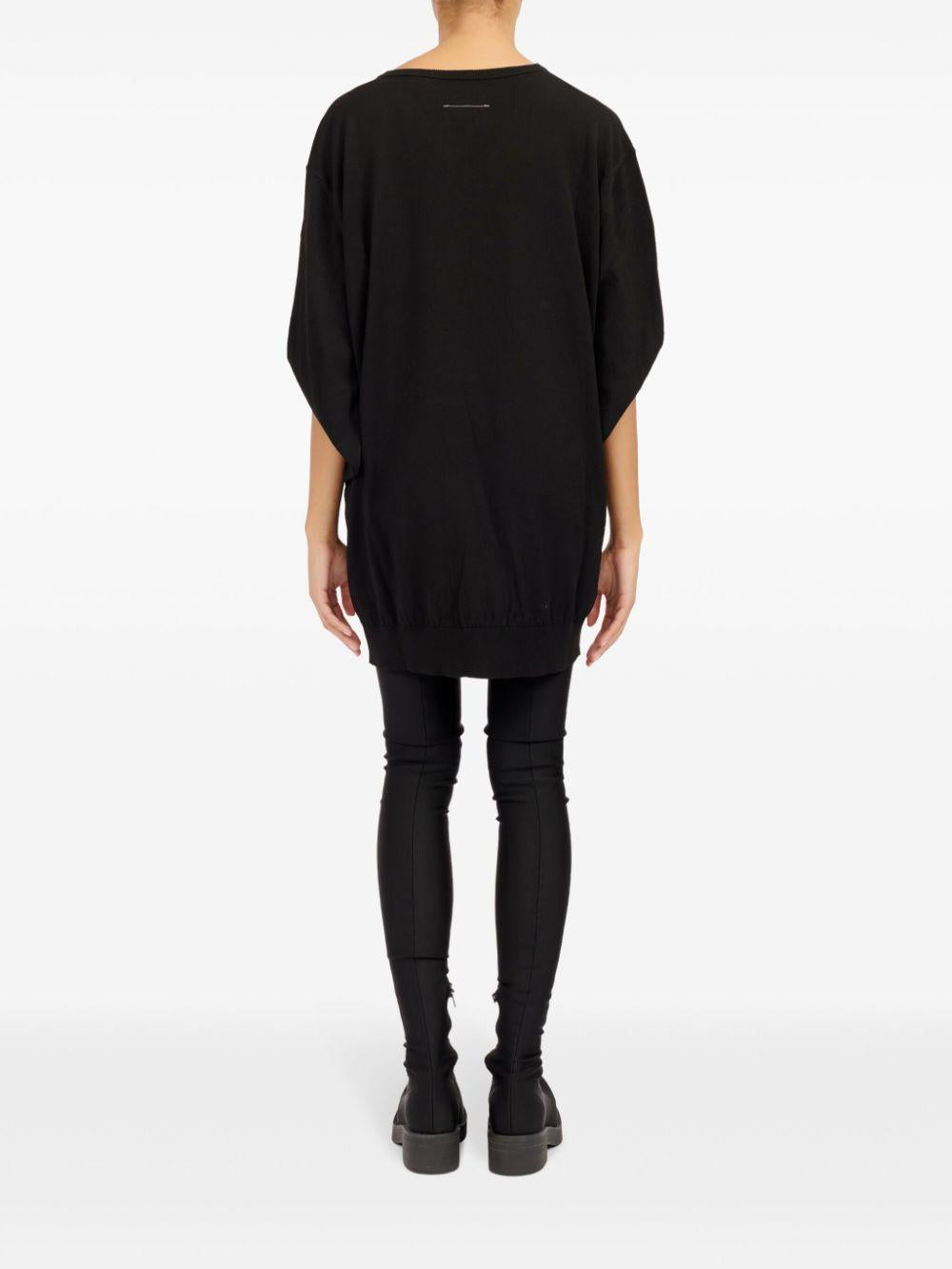 Abito nero maniche a pipistrello S62DA0025M13012 900 MM6 MAISON MARGIELA