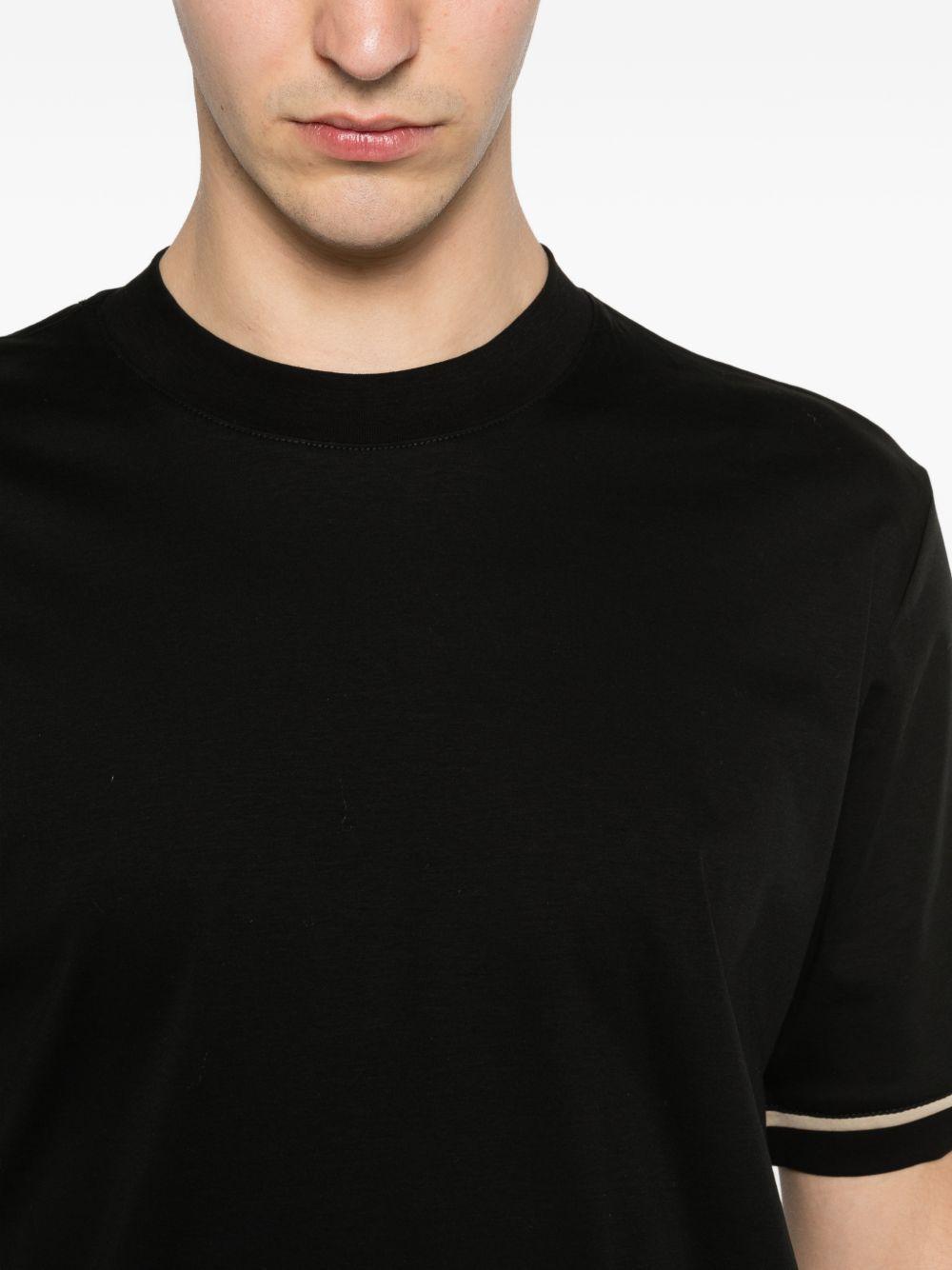 T-shirt in cotone girocollo XM4292 NERO YES LONDON