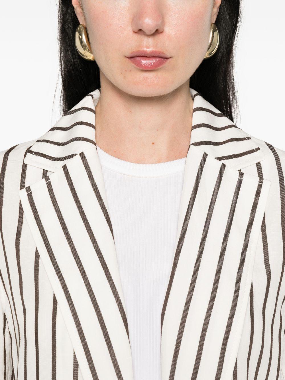 Blazer in lyocell e lino con revers a dente 2611041183200 005 PENNY BLACK