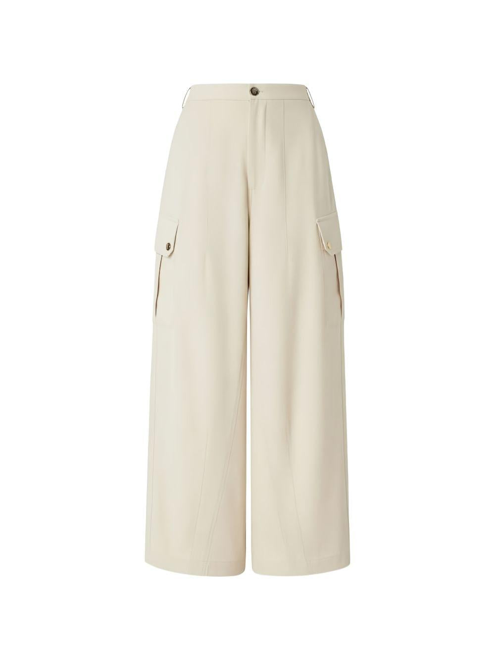 Pantaloni cargo a gamba larga 106278A2ER C03 PINKO