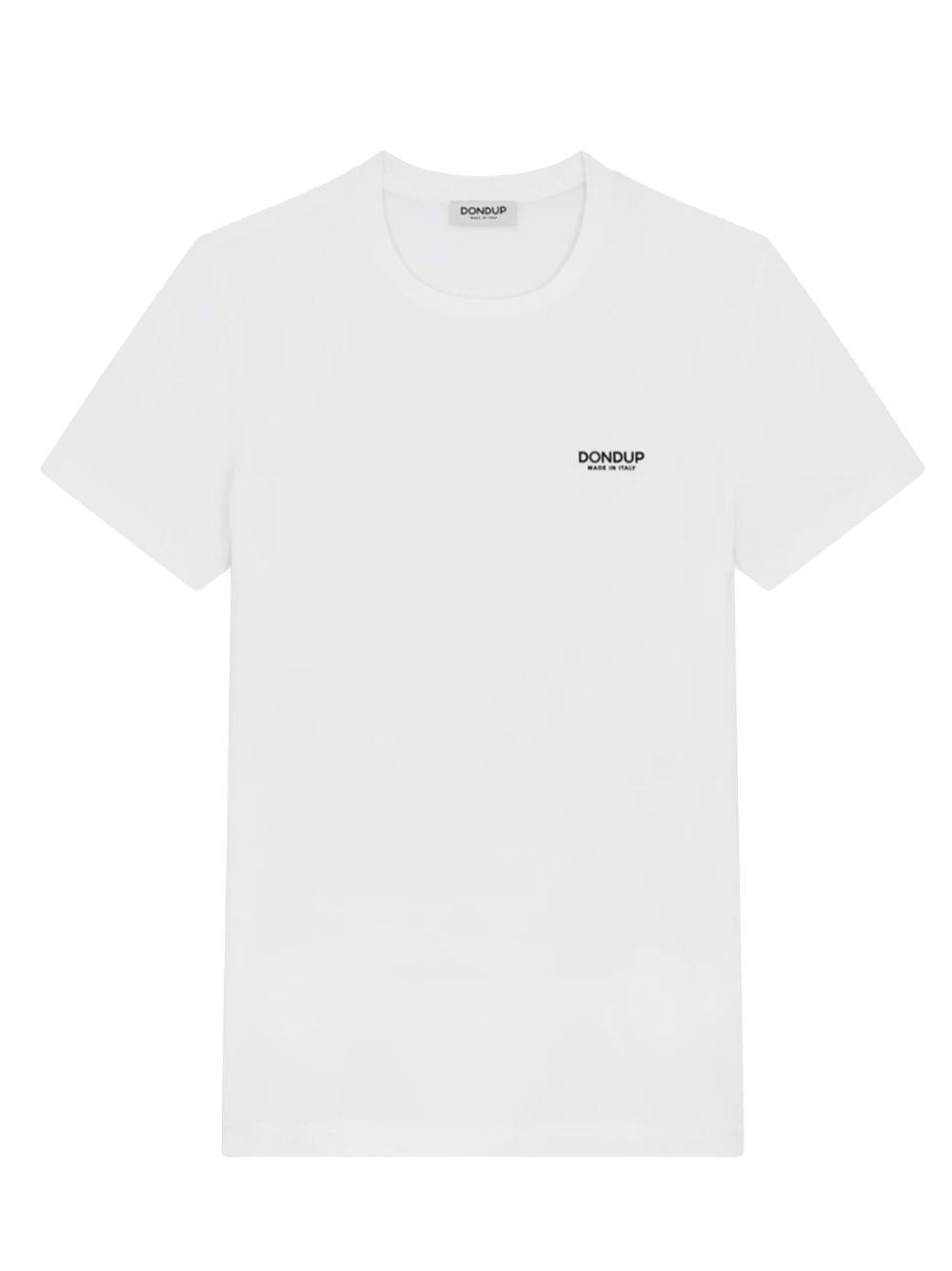 T-shirt bianca mini logo petto US198JF0336UDU6DU 000 DONDUP