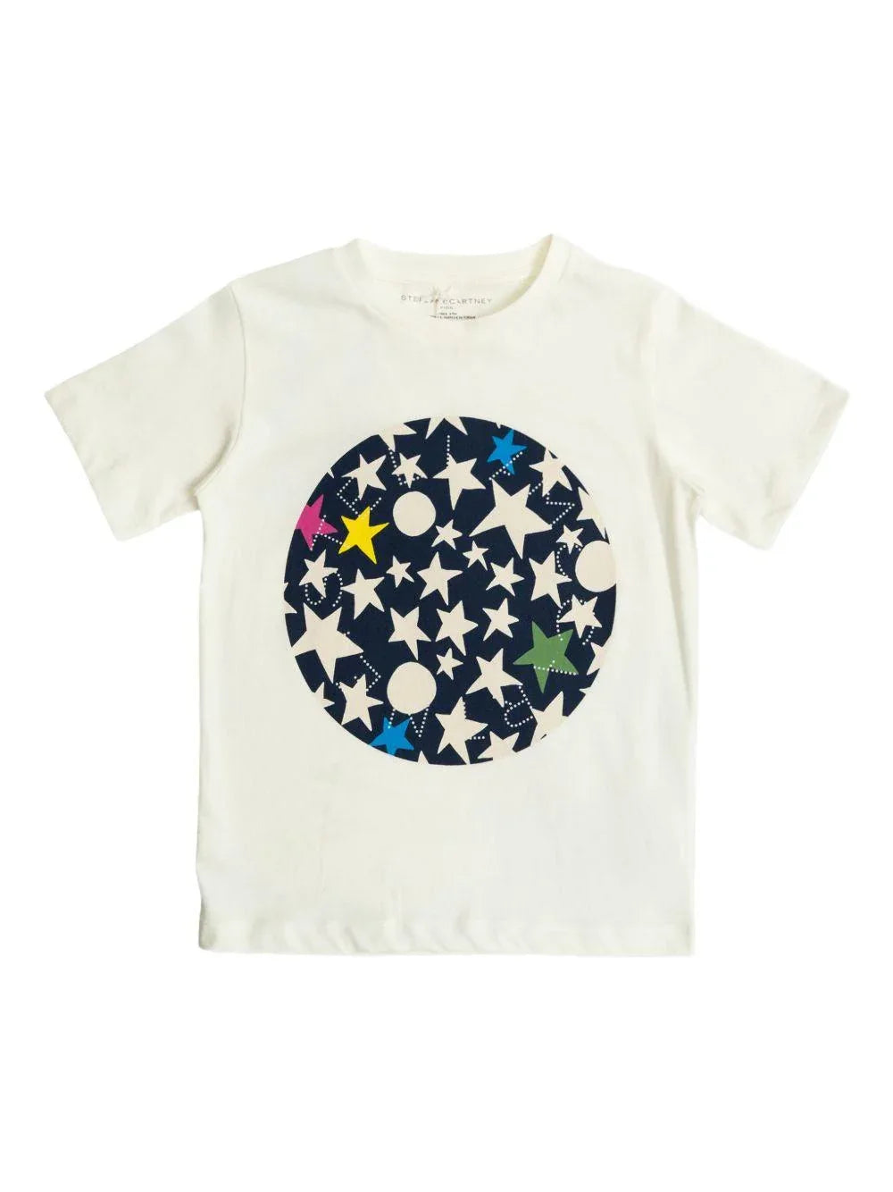 T-shirt Bianca con Stampa Stelle - Preludio Moda