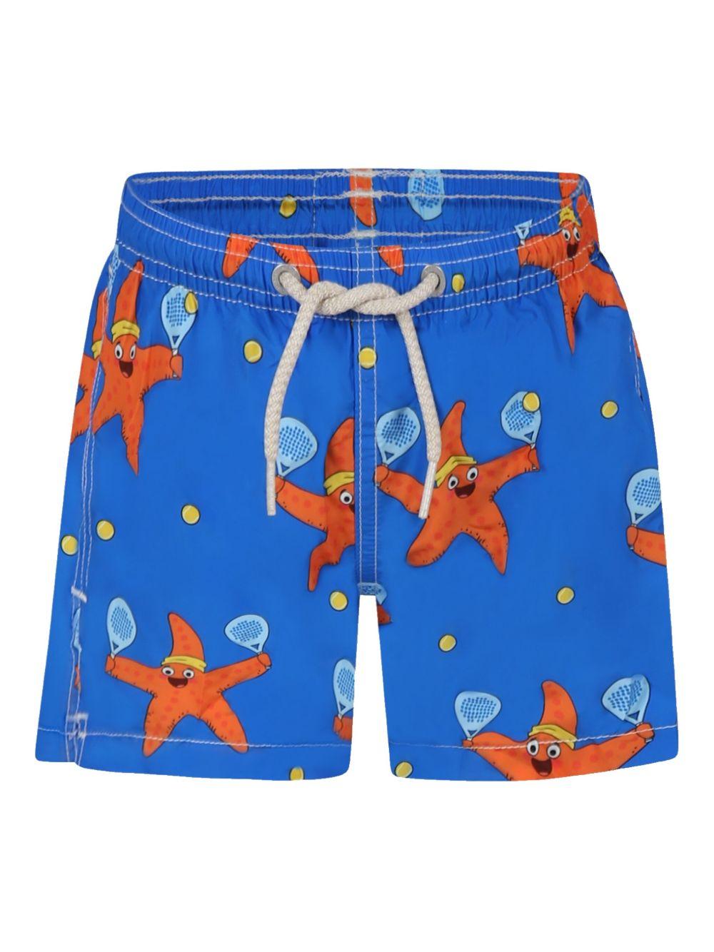Costume jean lighting blu con stelle marine JEA0004 00266H MC2 SAINT BARTH KIDS