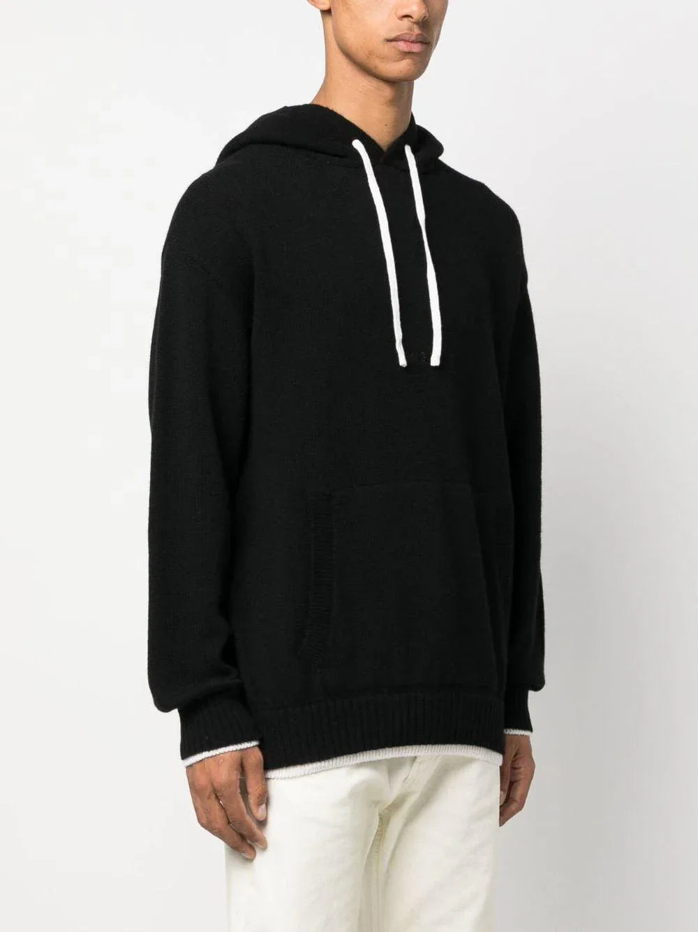 Maglia con cappuccio embroidery cashmere blen - Preludio Moda